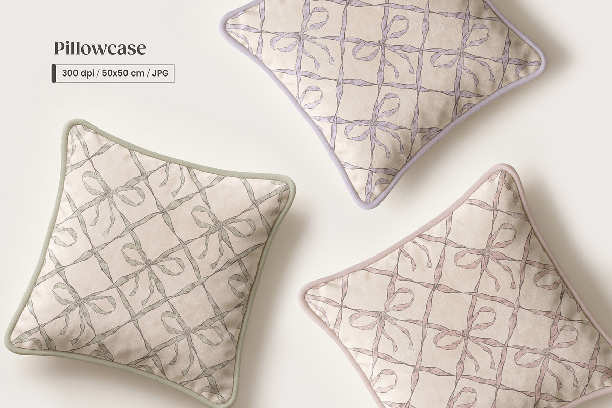 Coquette Bows & Rococo Pattern, a Wallpaper Graphic by Yello_illustration (Photo 6 of 16)
