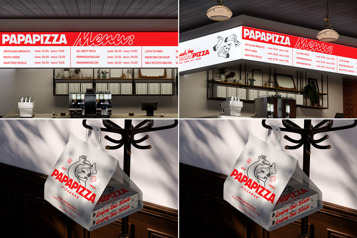 40 Pizza Branding & Packaging Mockup, a Packaging Mockup by Vitora Mockup (Photo 9 of 12)