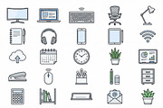 Modern Workspace Outline Icon Set, an Outline Icon by adenpinkstore (Thumbnail 2 of 17)