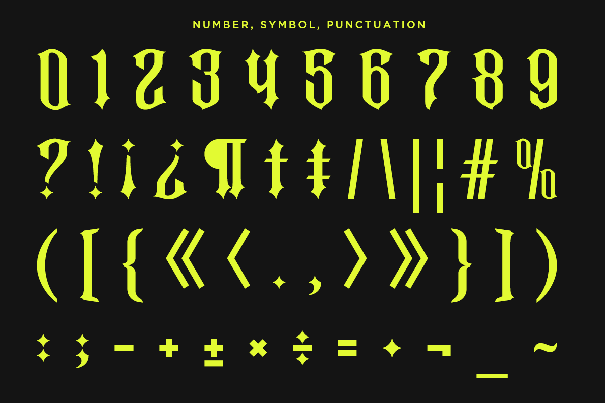 Rocky Past - Blackletter Display, a Blackletter Font by Say Studio (Photo 12 of 13)