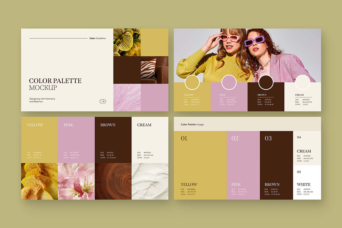 Color Palette Presentation Template, a Presentation Template by DesignerCandies (Photo 2 of 6)