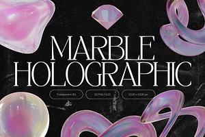 3D Marble Holographic Shapes