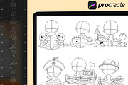 175 Procreate Chibi Summer Stamp, a Brush Add-On by DrawingStoryShop (Thumbnail 4 of 10)
