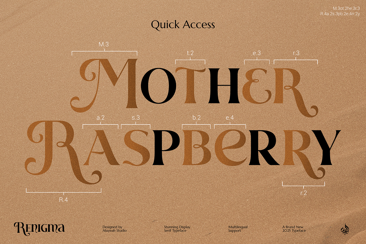 Renigma, a Serif Font by Aluyeah Studio (Photo 12 of 15)