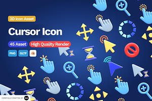 3D Cursor Icon Vol 1