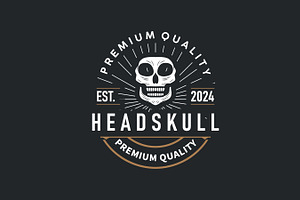 skull head logo simple design, a Branding & Logo Template by Maylianaw28
