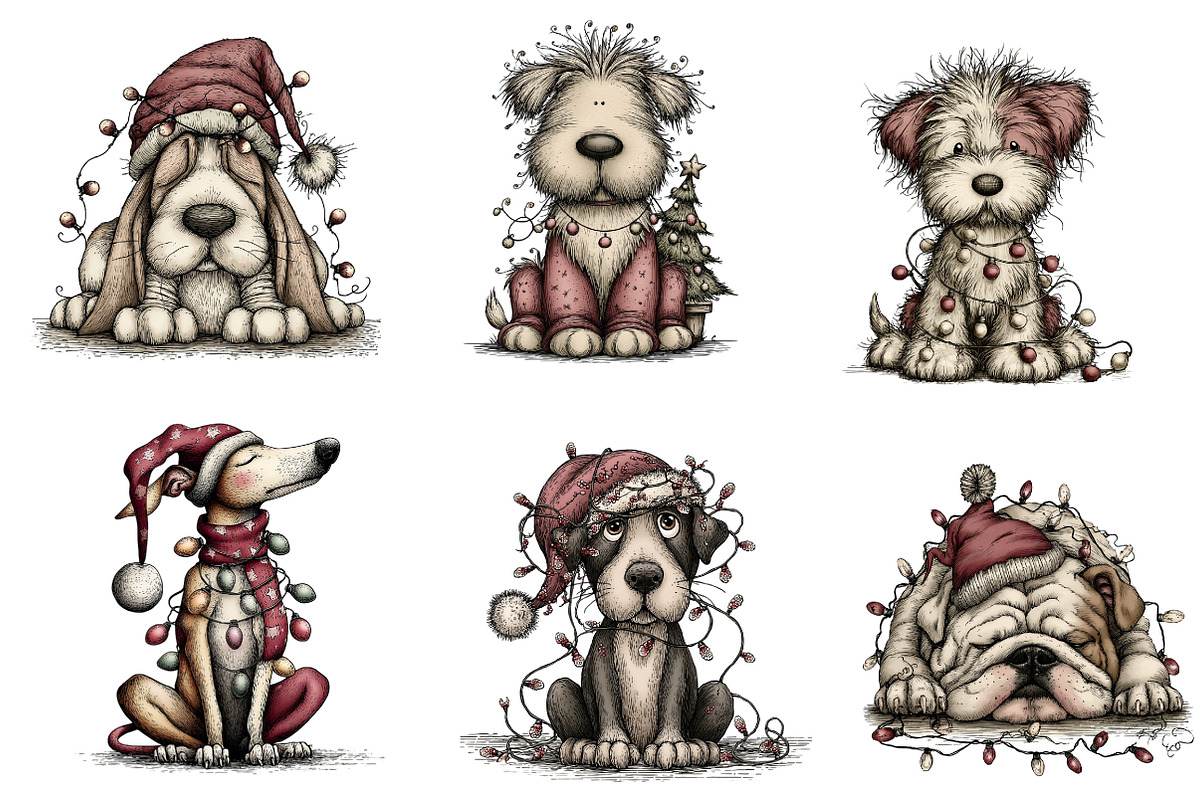 Christmas Dog Sublimation, an Illustration by CreationArt (Photo 3 of 5)