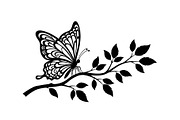 Butterfly Branch SVG Bundle, an Illustration by Creativeshirt (Thumbnail 6 of 31)