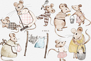 Watercolor Spring Cleaning Mice, an Animal Illustration by Pati Paints (Thumbnail 3 of 13)