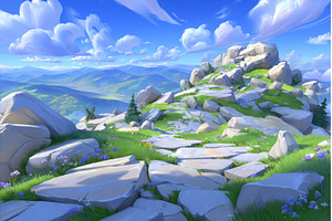 From a mountain peak, one can see a, a Nature Photo by ZinetroN