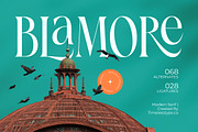 Blamore Modern Serif Display, a Serif Font by timelesstype.co (Thumbnail 1 of 20)