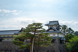 Kanazawa Castle in Japan on Summer Day, an Architecture Photo by GoodGoods