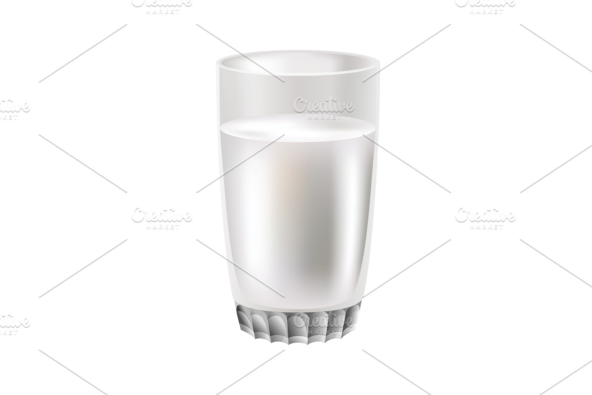 Glass of milk. Protein rich dairy, a Food Illustration by the8monkey