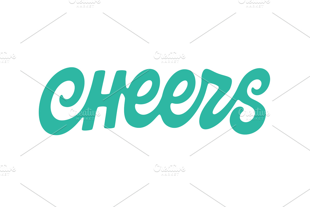 Cheers vector lettering, an Illustration by Zagach Letters