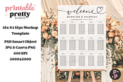 Peach Floral Wedding Sign Mockup PSD, a Product Mockup by Printable Pretty Studio (Thumbnail 7 of 9)