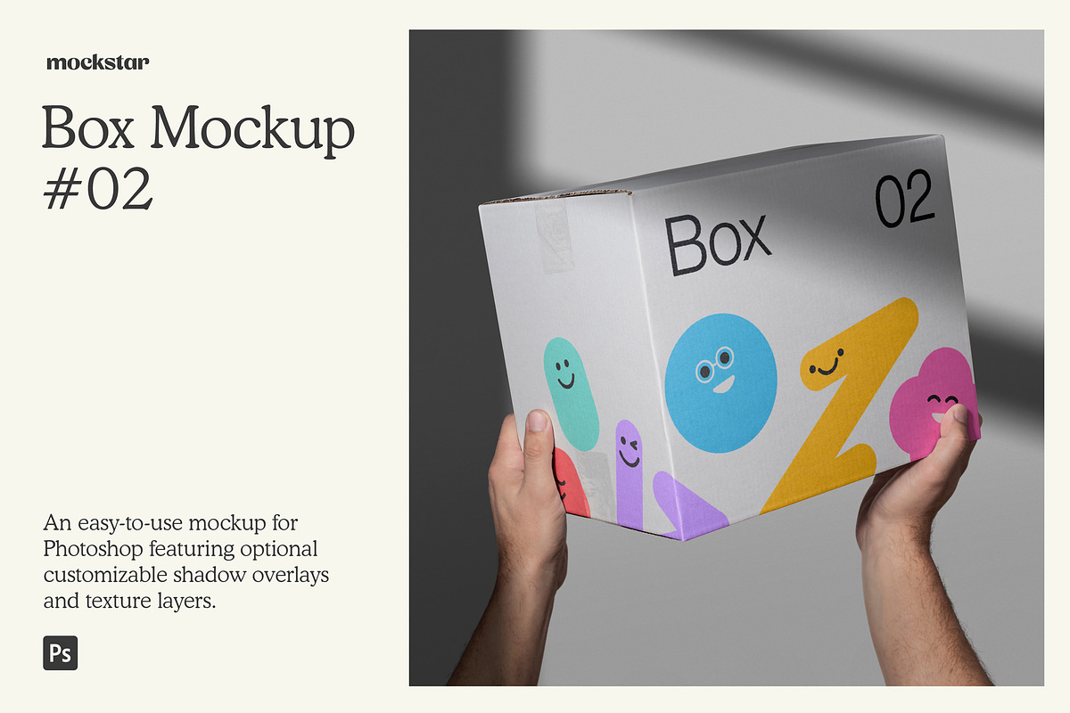 Packaging Box 02 Mockup, a Packaging Mockup by mockstar (Photo 1 of 10)