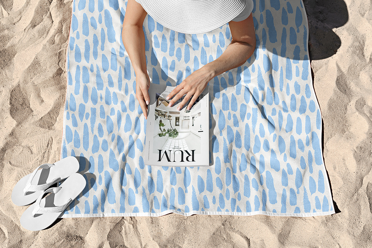 Blue Painted Texture, a Pattern Graphic by MalyskaStudio (Photo 7 of 15)