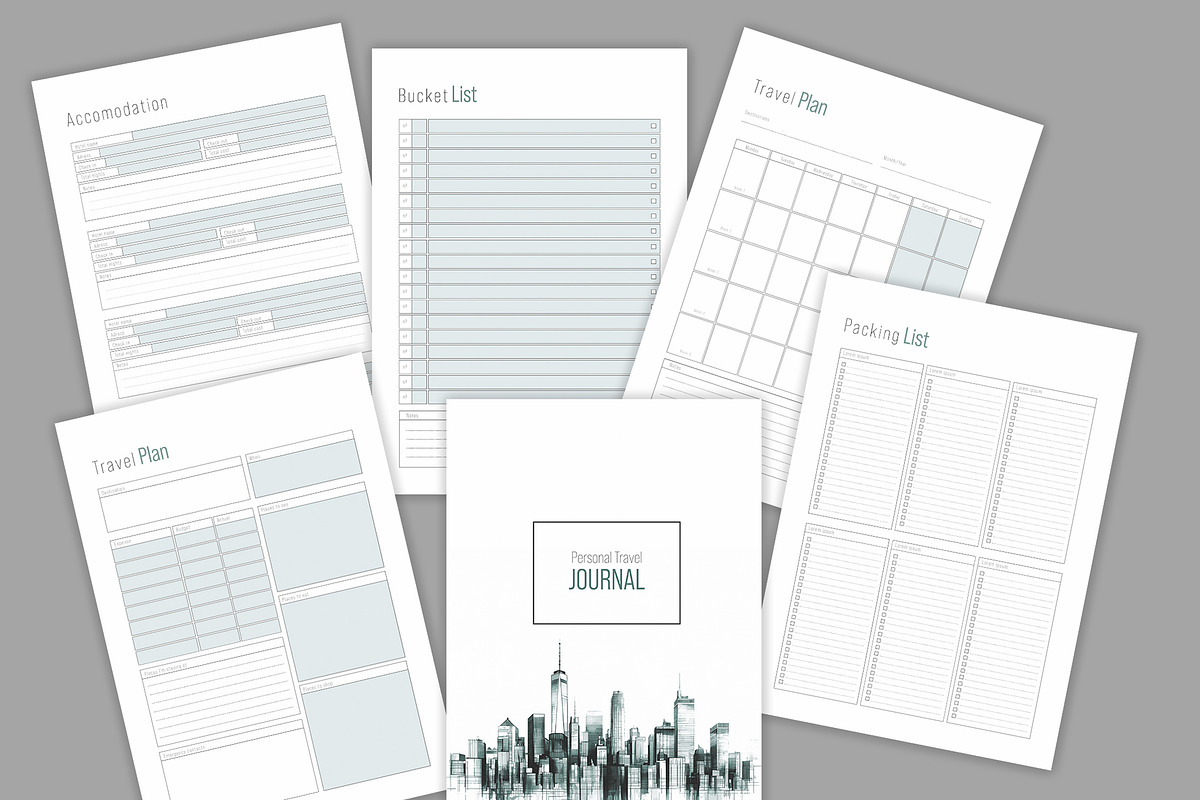 Minimalist Planner Journal Layout, a Print Template by McLittle Stock (Photo 1 of 4)