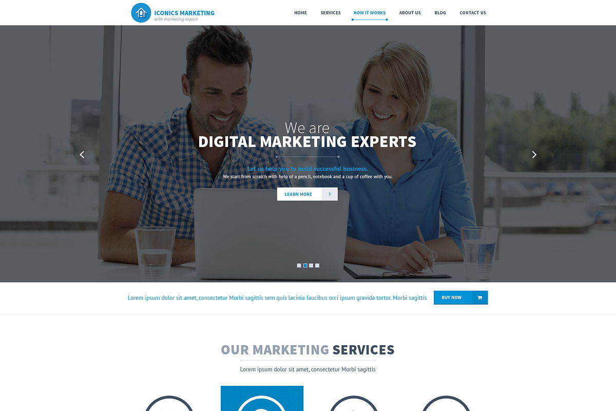 Iconic Marketing PSD Landing Page, a Landing Page Template by PSDFY (Photo 2 of 3)