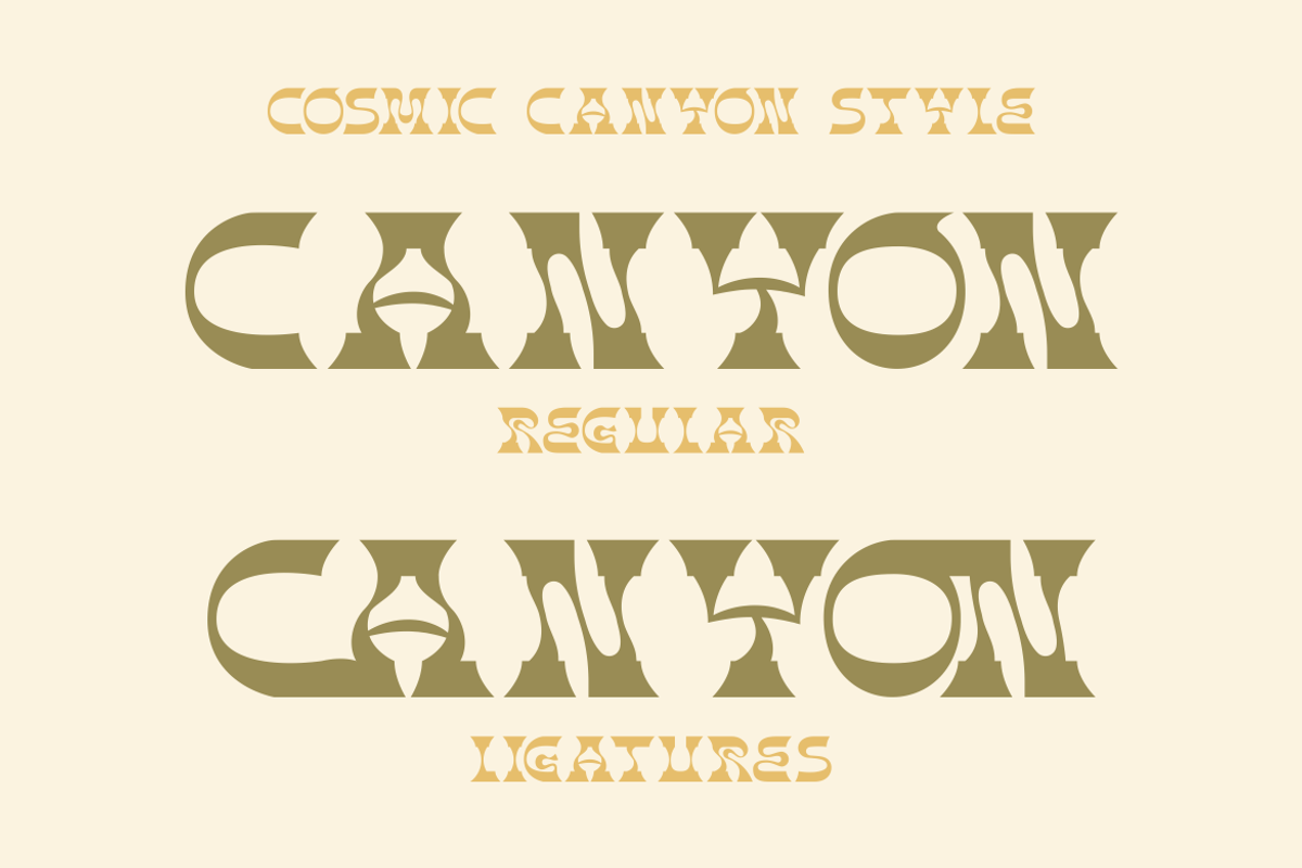Cosmic Canyon Psychedelic Font, a Font by PutraCetol Studio (Photo 6 of 13)