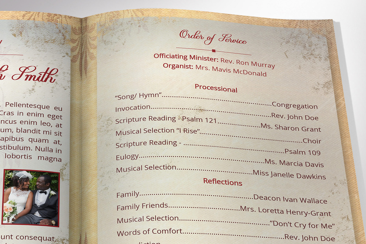 Victorian Funeral Program Word, a Brochure Template by Four C Graphic (Photo 8 of 10)