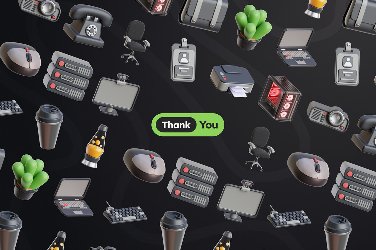 Office Stuff 3D Icons, an Object 3D Model by Rakata Studio (Photo 6 of 7)