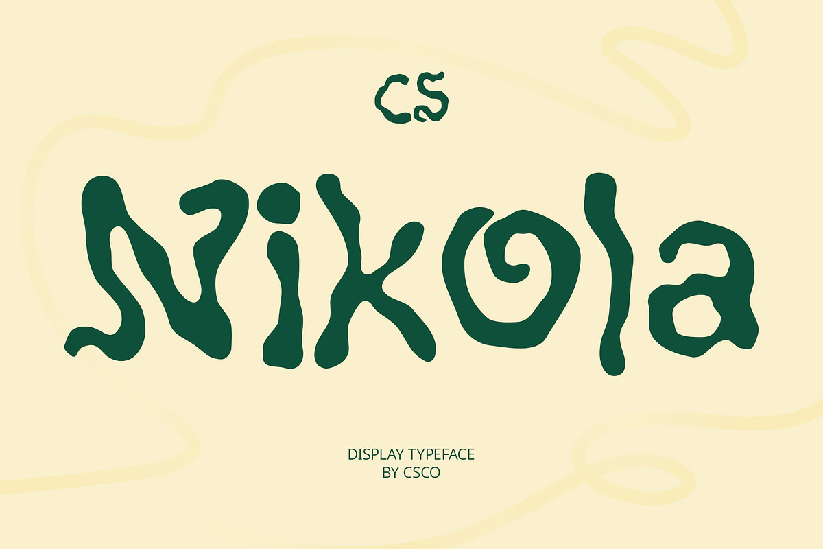 CS Nikola – Etchy Font, a Sans Serif Font by Craft Supply Co. (Photo 1 of 8)