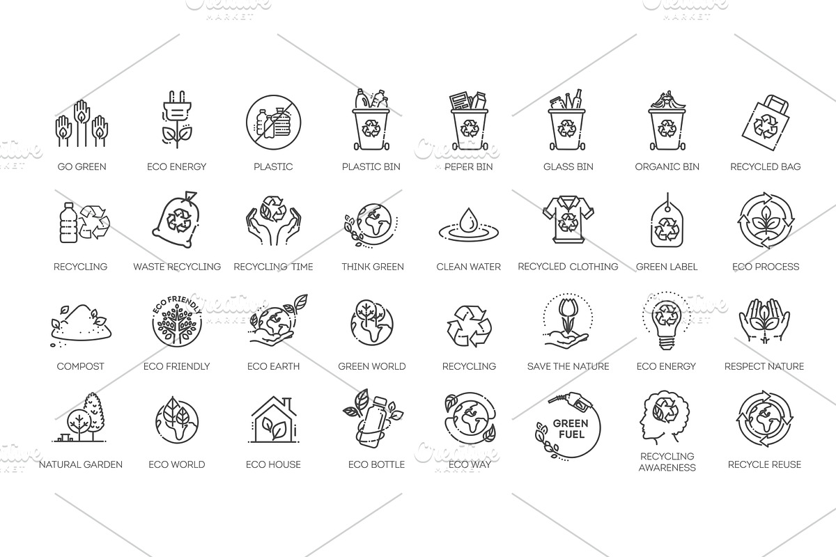 Ecological Succession Icons, an Outline Icon by Tettygreen (Photo 1 of 2)