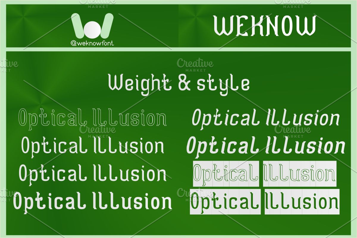 Optical Illusion font, a Font by weknow (Photo 7 of 8)