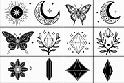 Mystic Boho Crystal & Nature Icons, an Illustration by Designer_Momina (Thumbnail 2 of 7)