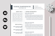Clean Resume / CV Template, a Resume Template by X-Type (Thumbnail 1 of 5)