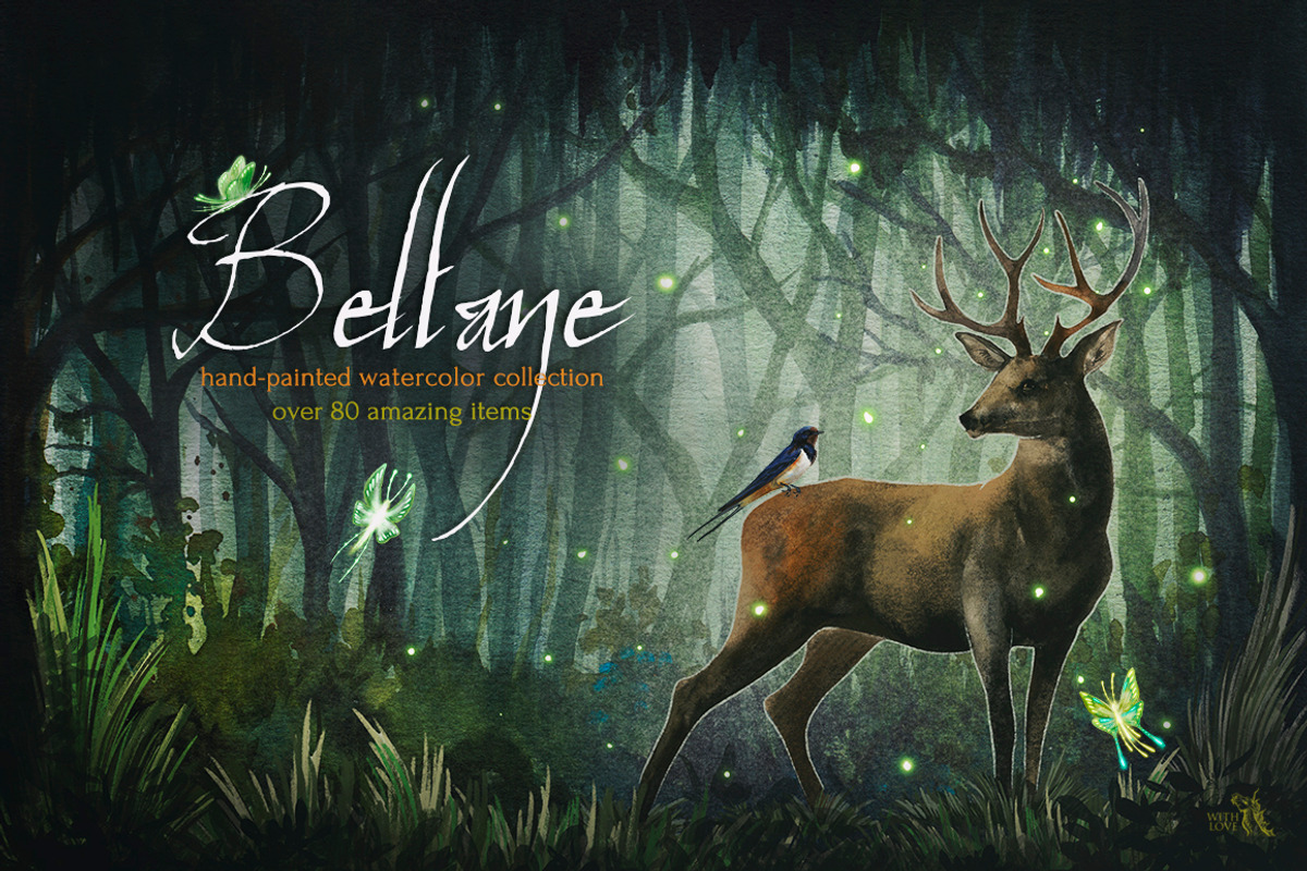 Beltane Fires Watercolor Collection, an Illustration by Fluffy Unicorn (Photo 1 of 13)