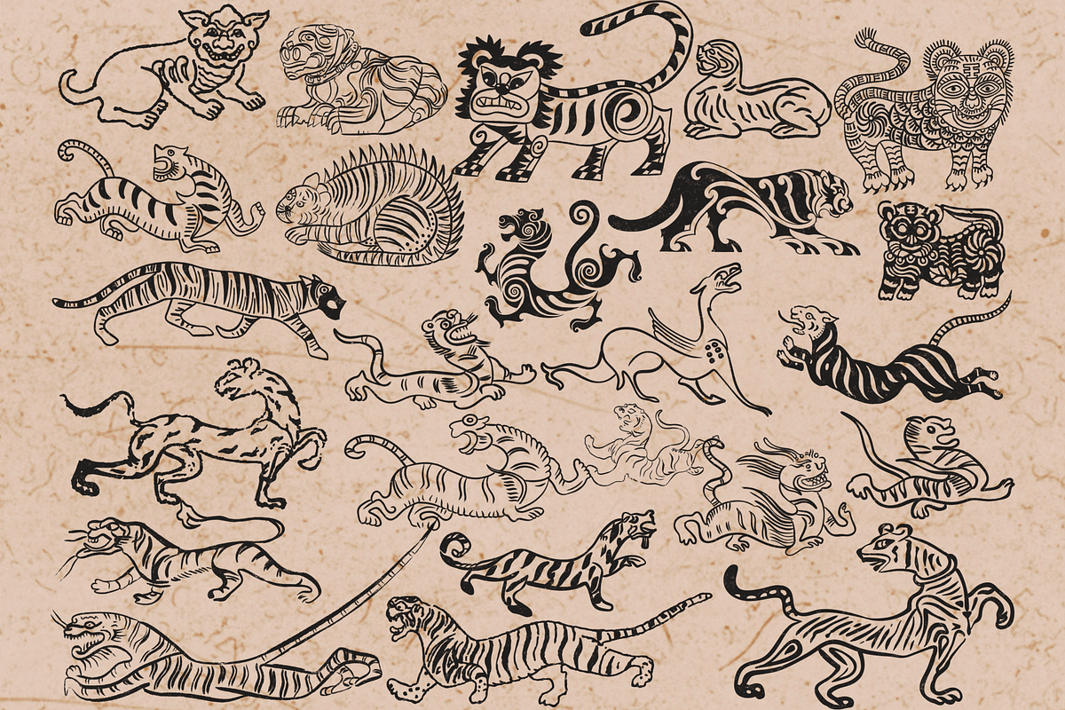 Tiger Procreate Stamps., a Brush Add-On by TheWhiteCatLab (Photo 5 of 7)