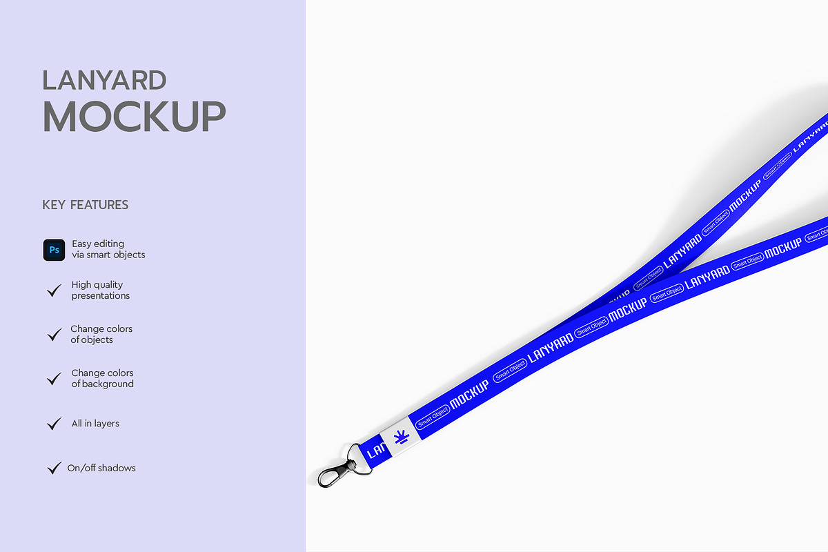Neck Strap Lanyard Mockup, a Product Mockup by graphypix (Photo 2 of 4)
