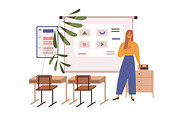 Teachers in school classroom set, an Education Illustration by Good Studio (Thumbnail 8 of 9)