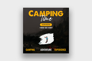 Camping Facebook Instagram Post