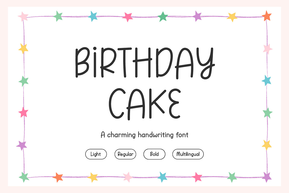 Birthday Cake Handwritten Font, a Handwritten Font by Kaya Fonts (Photo 1 of 25)