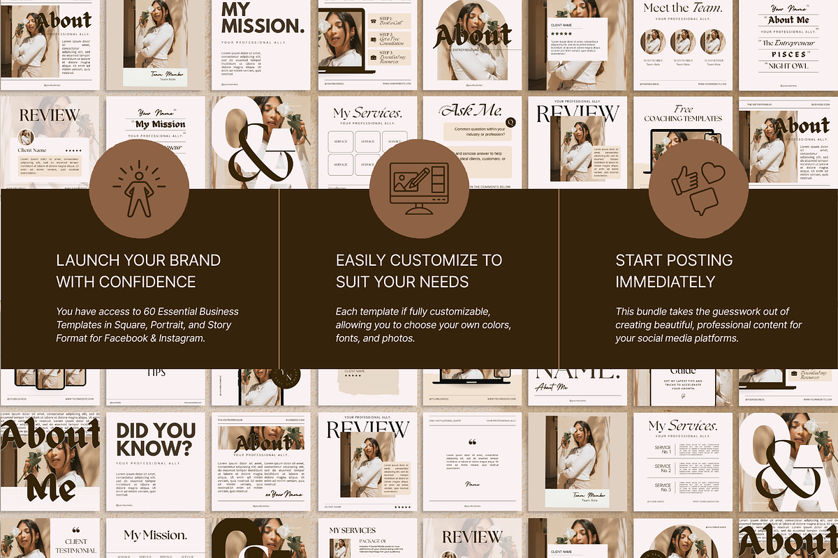 Ecru White Social Media Branding Kit preview 5