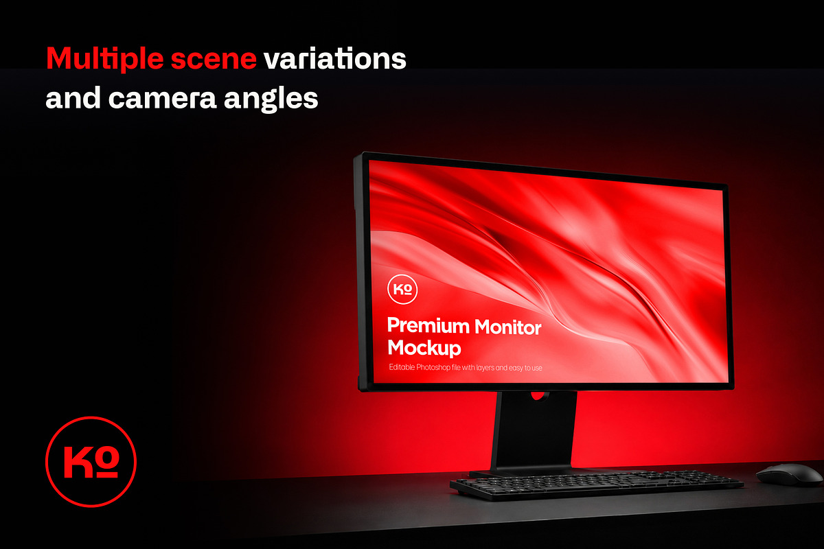 Monitor Desk Mockup Bundle, a Mac Mockup by anamwp (Photo 4 of 5)