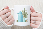 Cozy Christmas Watercolor Clipart Se, an Illustration by Sublimation Artist (Thumbnail 5 of 6)