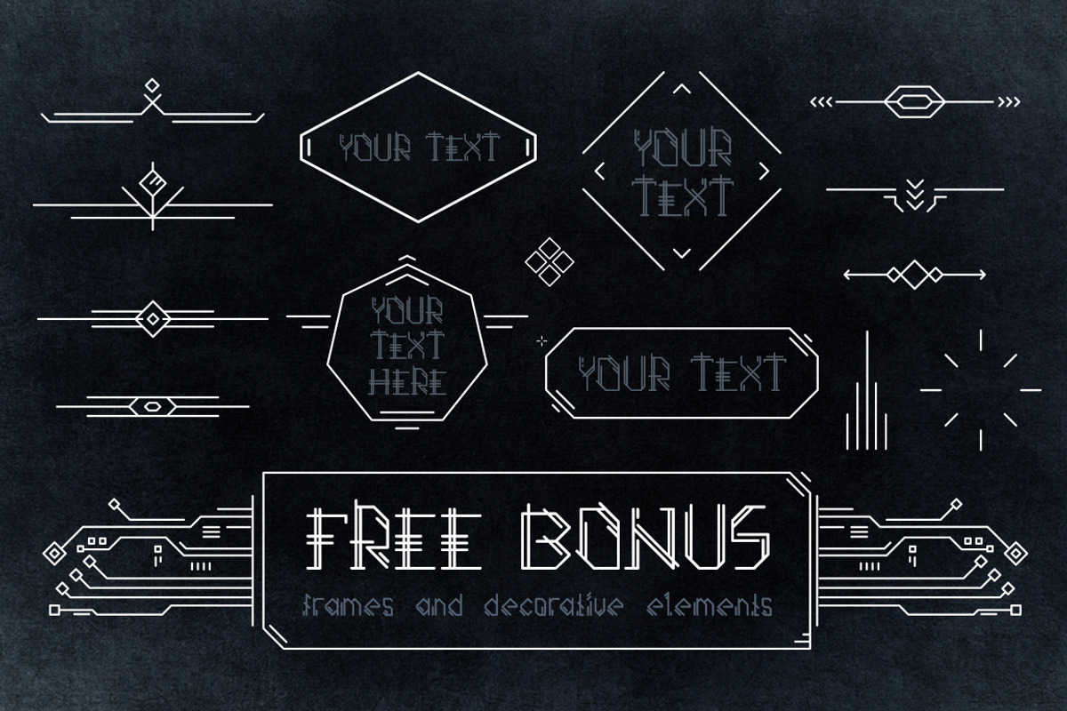 Azteker - ancient fantastic font preview 5