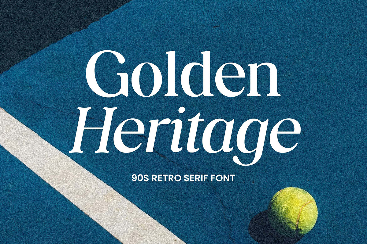 Golden Heritage Retro Serif Font, a Serif Font by UICreative (Photo 1 of 13)