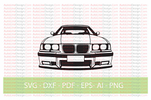 M3 E36 Drift Car Vector
