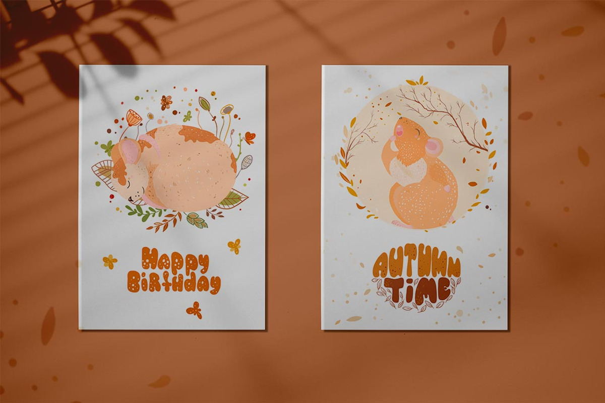 Сute rats - graphic clipart, an Illustration by LaVika (Photo 8 of 13)