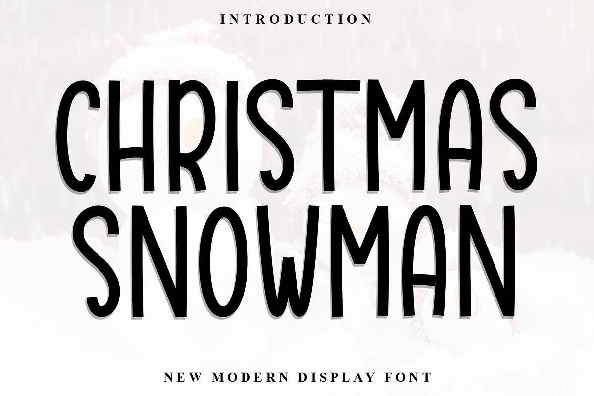Christmas Snowman, a Sans Serif Font by FreshTypeINK (Photo 1 of 8)