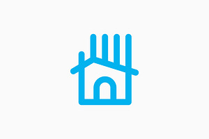 house home hand care high five logo, a Branding & Logo Template by VASTARD STUDIO