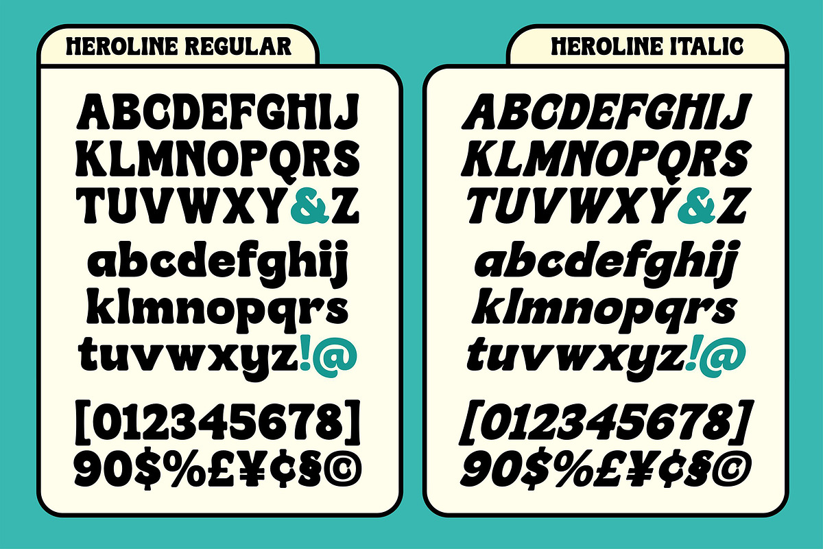 Heroline - Retro Font, a Sans Serif Font by Graptail (Photo 8 of 8)