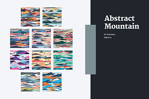 Abstract Mountains Seamless Patterns