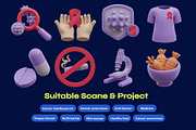 World Cancer Day 3D Icon, an Environmental 3D Model by orenjidesign (Thumbnail 4 of 8)
