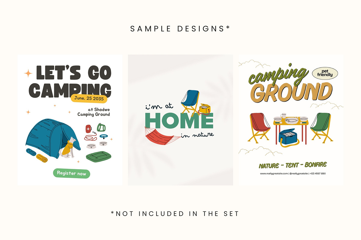 Camping gear set, a Sport Illustration by Kristina Chistiakova (Photo 3 of 3)